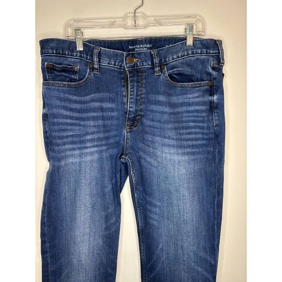 BANANA REPUBLIC Travelers Slim Fit Jeans Mens 36x30 Denim Stretch Stretch - Picture 1 of 6
